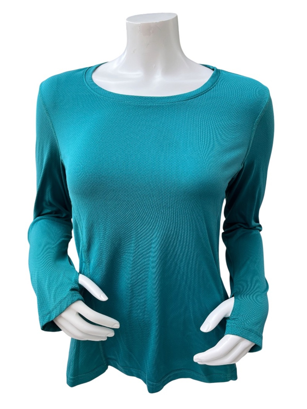Danskin Now Green Long Sleeve Athletic Top w/ Thumb Holes Size L